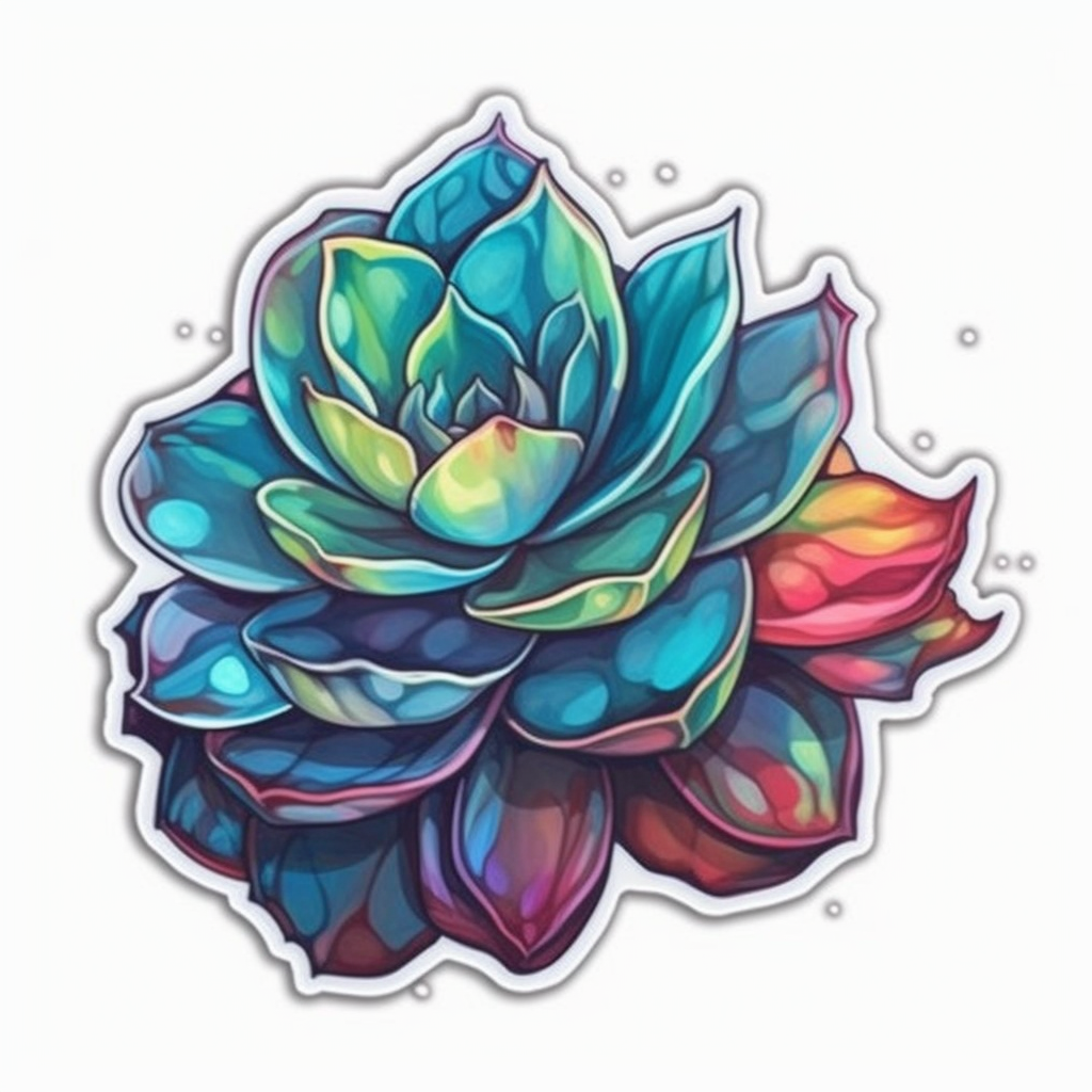 Succulent Vinyl Decal Sticker for Car, Laptop, Tumbler and more # 006700