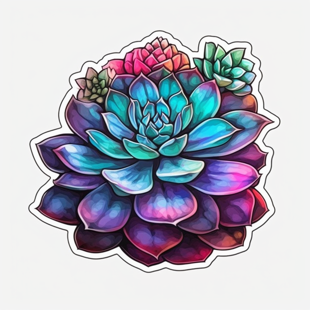 Succulent Vinyl Decal Sticker for Car, Laptop, Tumbler and more # 006702