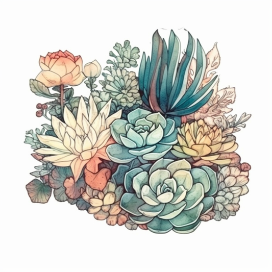 Succulent Vinyl Decal Sticker for Car, Laptop, Tumbler and more # 006716