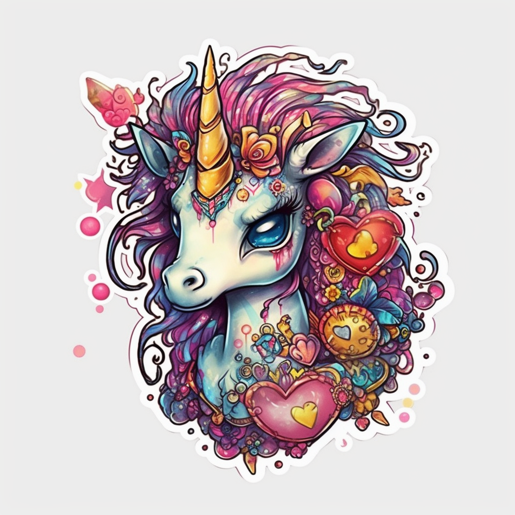Unicorn Vinyl Decal Sticker for Car, Laptop, Tumbler and more # 006878