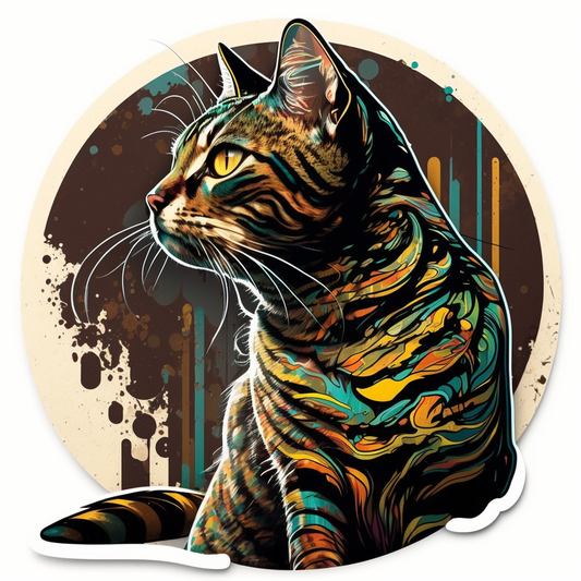 Bengal Cat Vinyl Decal Sticker for Car, Laptop, Tumbler and more # 002567