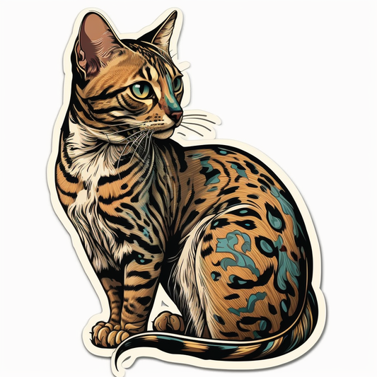 Bengal Cat Vinyl Decal Sticker for Car, Laptop, Tumbler and more # 1802