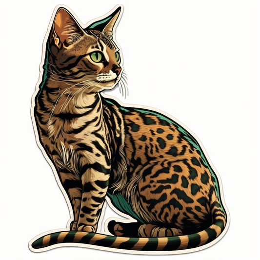 Bengal Cat Vinyl Decal Sticker for Car, Laptop, Tumbler and more # 1803