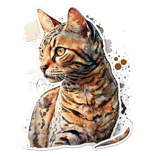 Bengal Cat Vinyl Decal Sticker for Car, Laptop, Tumbler and more # 1804