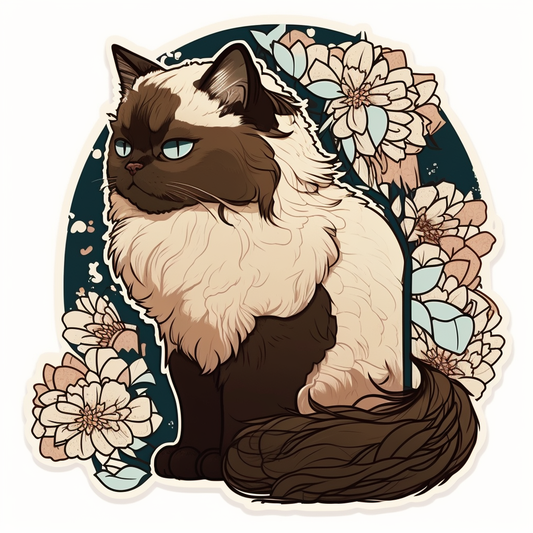 Ragdoll Cat Vinyl Decal Sticker for Car, Laptop, Tumbler and more # 1786