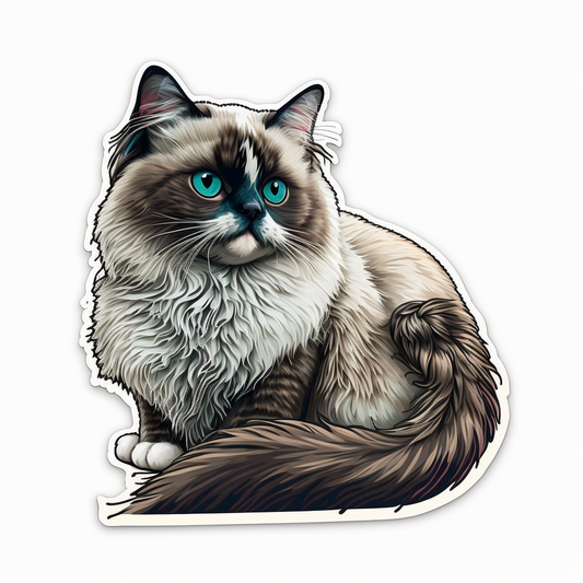 Ragdoll Cat Vinyl Decal Sticker for Car, Laptop, Tumbler and more # 1787