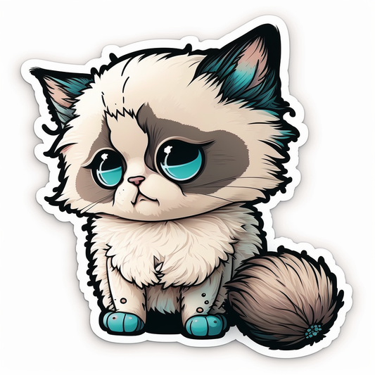 Ragdoll Cat Vinyl Decal Sticker for Car, Laptop, Tumbler and more # 1792