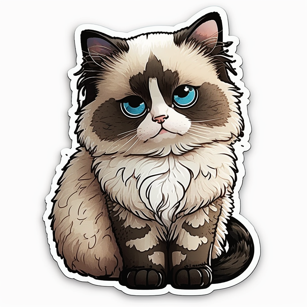 Ragdoll Vinyl Decal Sticker for Car, Laptop, Tumbler and more # 002741