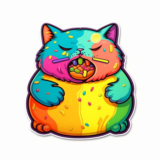 Cute Cat Vinyl Decal Sticker for Car, Laptop, Tumbler and more # 003939
