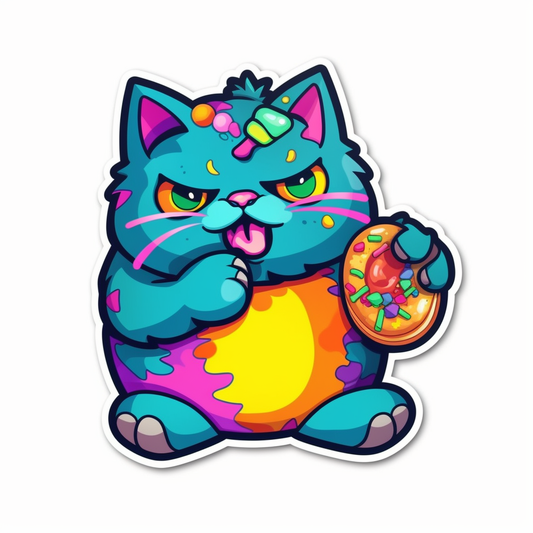Cute Cat Vinyl Decal Sticker for Car, Laptop, Tumbler and more # 003947