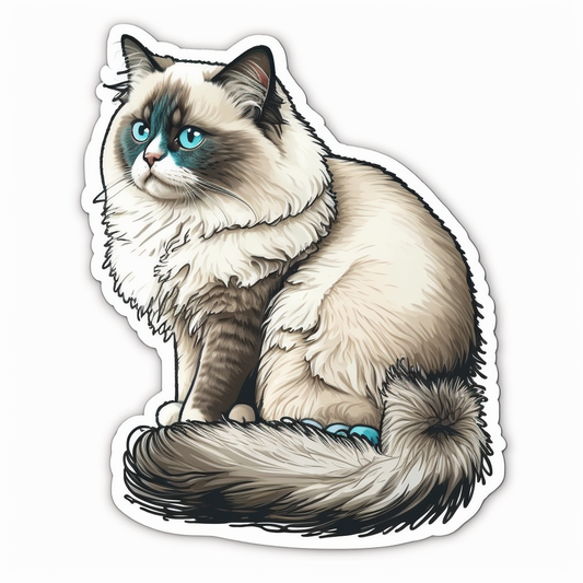 Ragdoll Cat Vinyl Decal Sticker for Car, Laptop, Tumbler and more # 1796