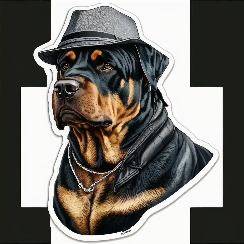Rottweiler Dog Vinyl Decal Sticker for Car, Laptop, Tumbler and more # 1753