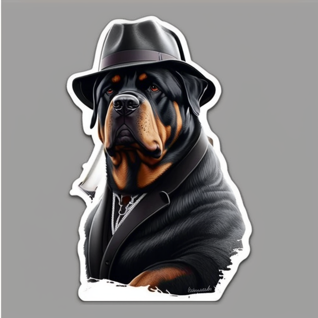 Rottweiler Dog Vinyl Decal Sticker for Car, Laptop, Tumbler and more # 1752