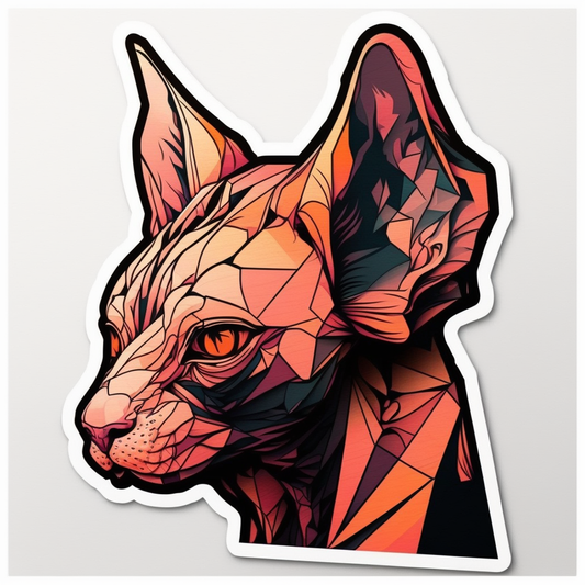 Sphynx Cat Vinyl Decal Sticker for Car, Laptop, Tumbler and more # 002514