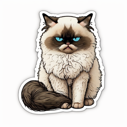 Ragdoll Cat Vinyl Decal Sticker for Car, Laptop, Tumbler and more # 1790