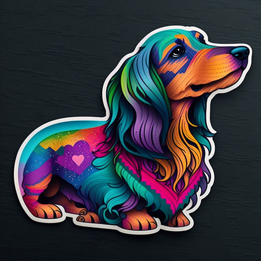 Dachshund Dog Vinyl Decal Sticker for Car, Laptop, Tumbler and more # 1776