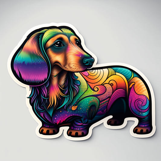 Dachshund Dog Vinyl Decal Sticker for Car, Laptop, Tumbler and more # 1773