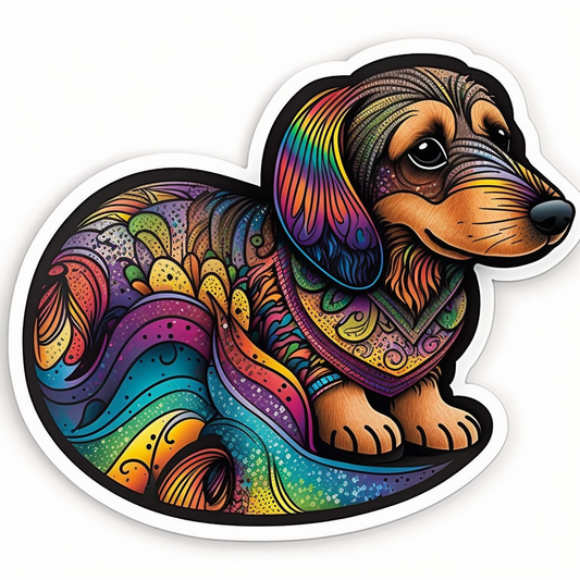 Dachshund Dog Vinyl Decal Sticker for Car, Laptop, Tumbler and more # 002563