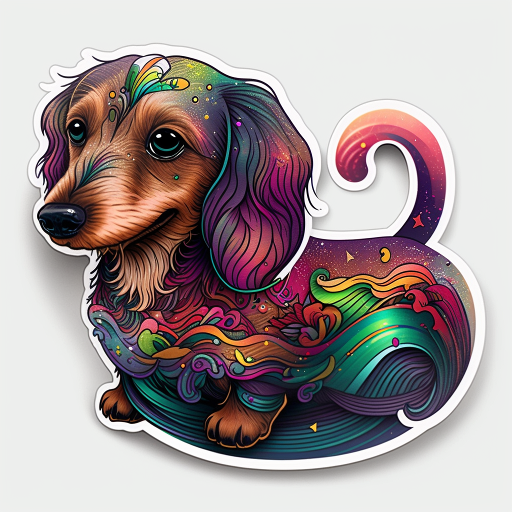 Dachshund Dog Vinyl Decal Sticker for Car, Laptop, Tumbler and more # 002684