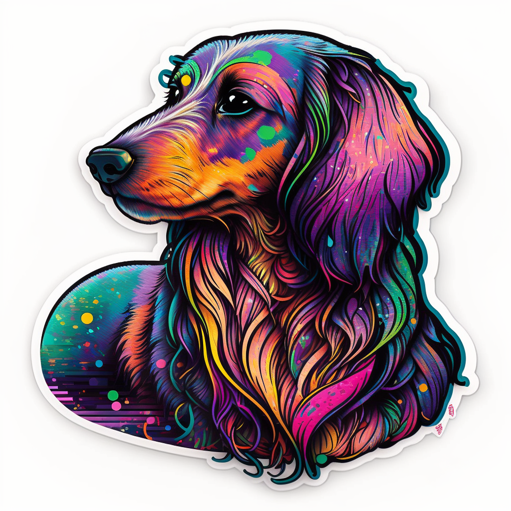 Dachshund Dog Vinyl Decal Sticker for Car, Laptop, Tumbler and more # 002495