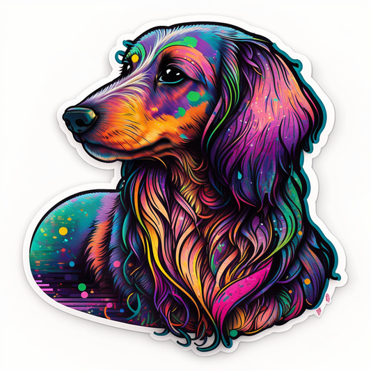 Dachshund Dog Vinyl Decal Sticker for Car, Laptop, Tumbler and more # 002495
