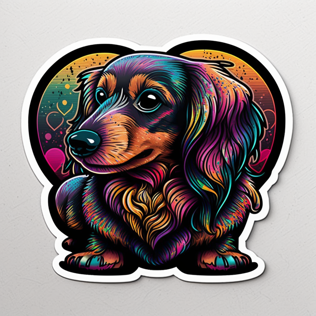 Dachshund Dog Vinyl Decal Sticker for Car, Laptop, Tumbler and more # 002698