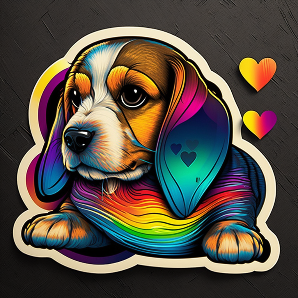 Beagle Dog Vinyl Decal Sticker for Car, Laptop, Tumbler and more # 002496