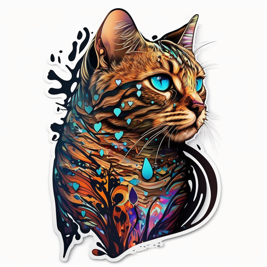Bengal Cat Vinyl Decal Sticker for Car, Laptop, Tumbler and more # 1687