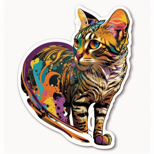 Bengal Cat Vinyl Decal Sticker for Car, Laptop, Tumbler and more # 1697