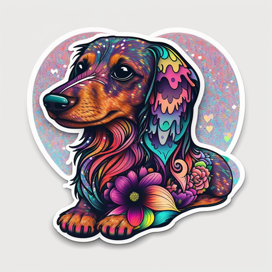 Dachshund Dog Vinyl Decal Sticker for Car, Laptop, Tumbler and more # 002572