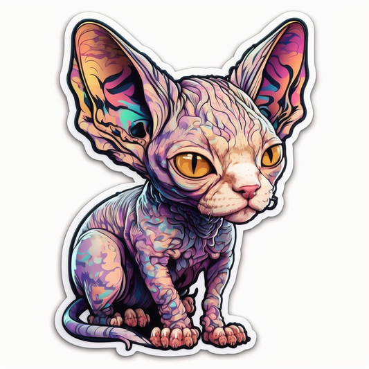 Devon Rex Cat Vinyl Decal Sticker for Car, Laptop, Tumbler and more # 1701
