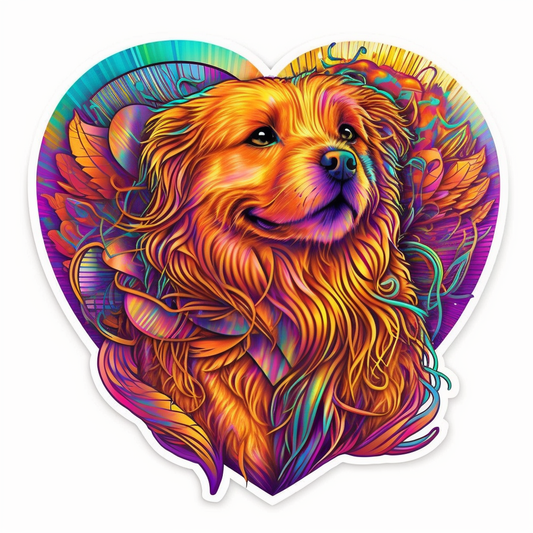 Golden Retriever Vinyl Decal Sticker for Car, Laptop, Tumbler and more # 1663