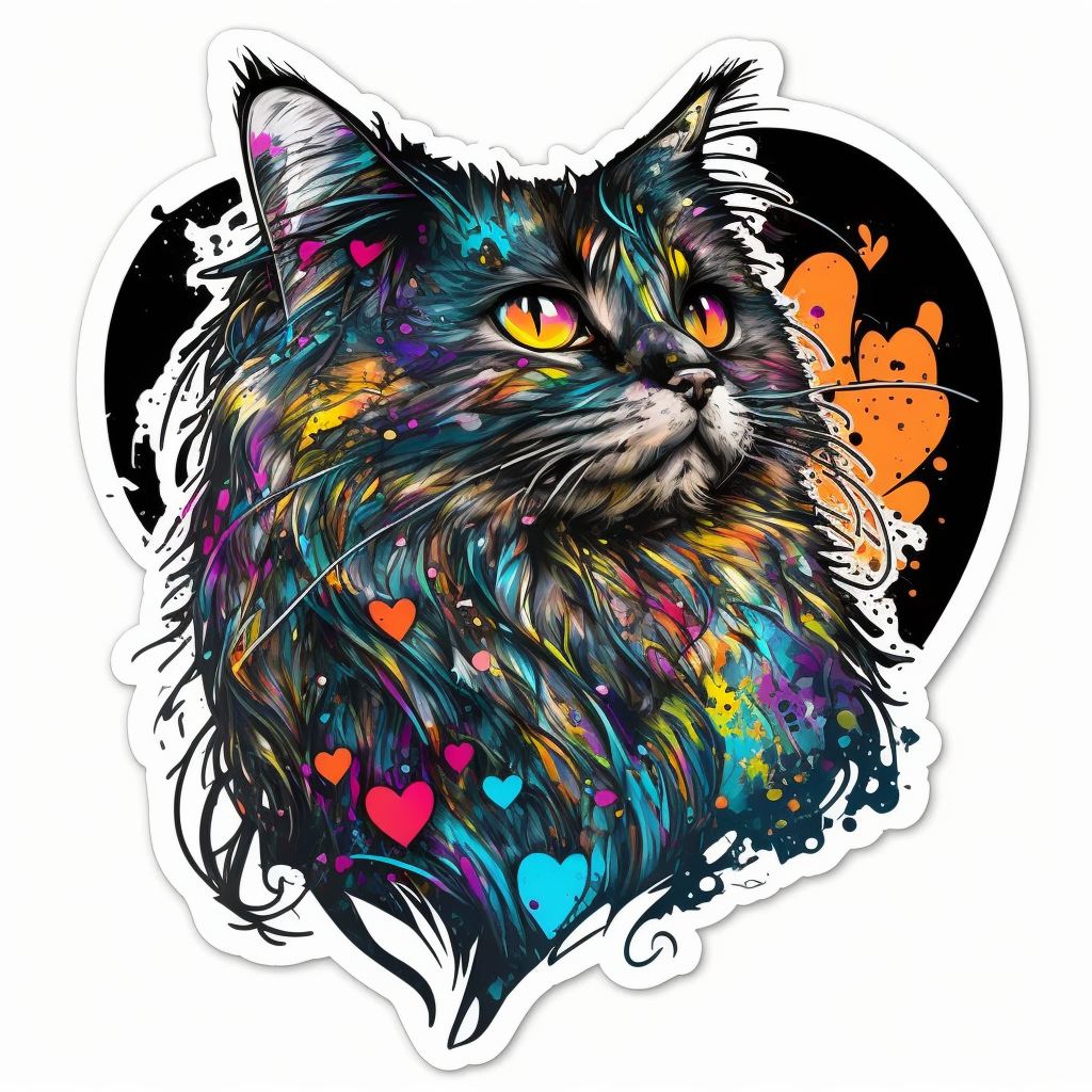 Maine Coon Cat Vinyl Decal Sticker for Car, Laptop, Tumbler and more # 002537