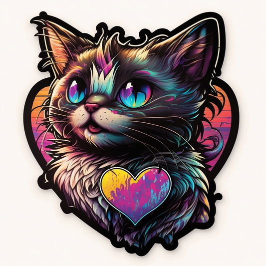 Siamese Cat Vinyl Decal Sticker for Car, Laptop, Tumbler and more # 1765