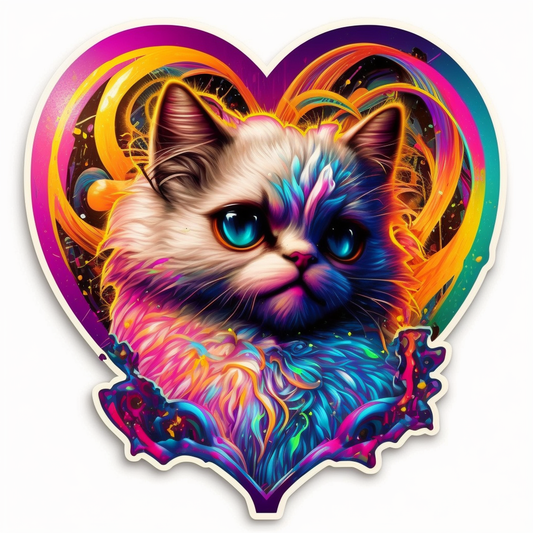 Siamese Cat Vinyl Decal Sticker for Car, Laptop, Tumbler and more # 002498