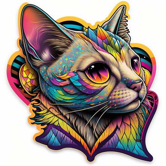 Siamese Cat Vinyl Decal Sticker for Car, Laptop, Tumbler and more # 002708