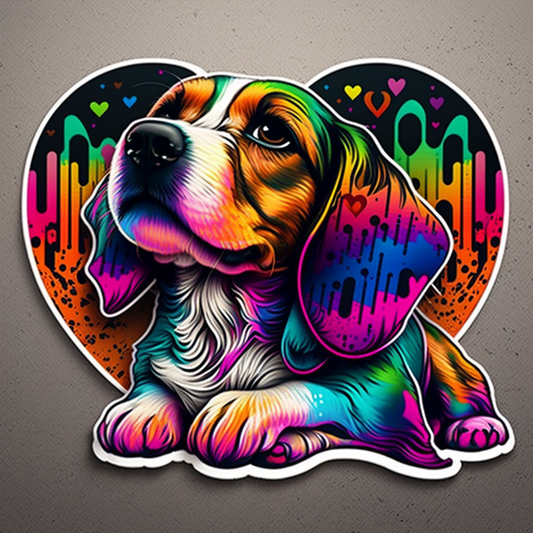 Beagle Dog Vinyl Decal Sticker for Car, Laptop, Tumbler and more # 1625