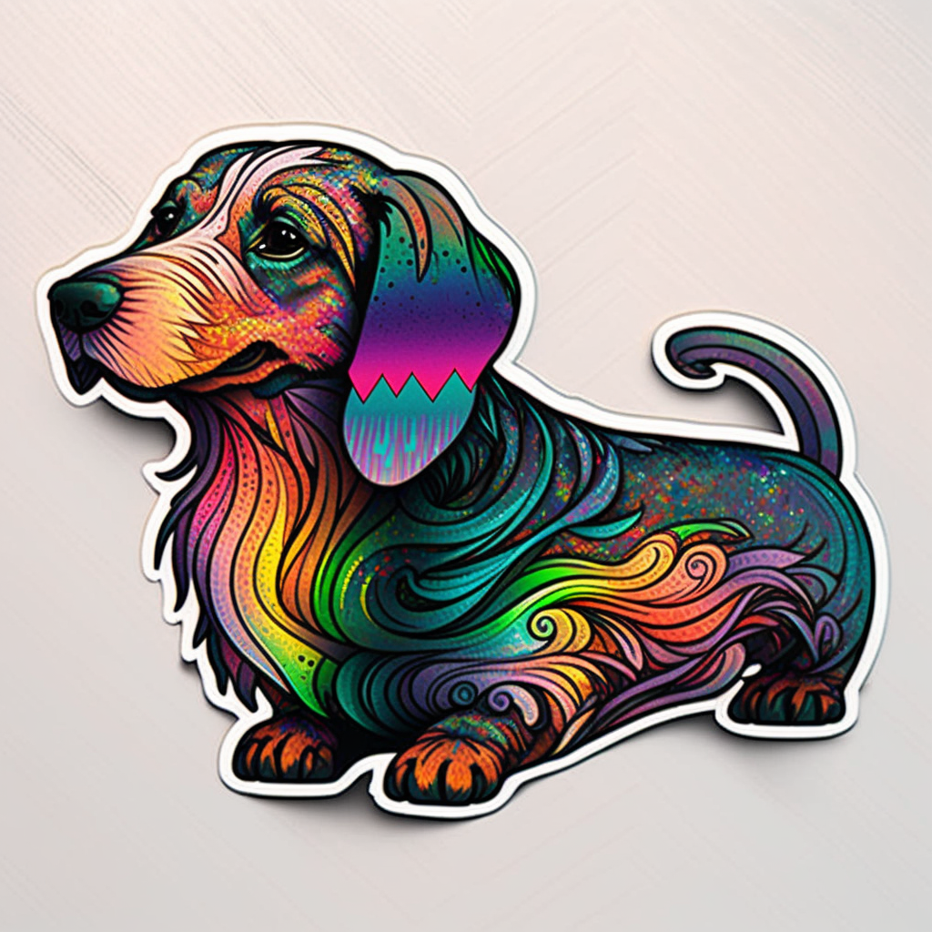Dachshund Dog Vinyl Decal Sticker for Car, Laptop, Tumbler and more # 002767