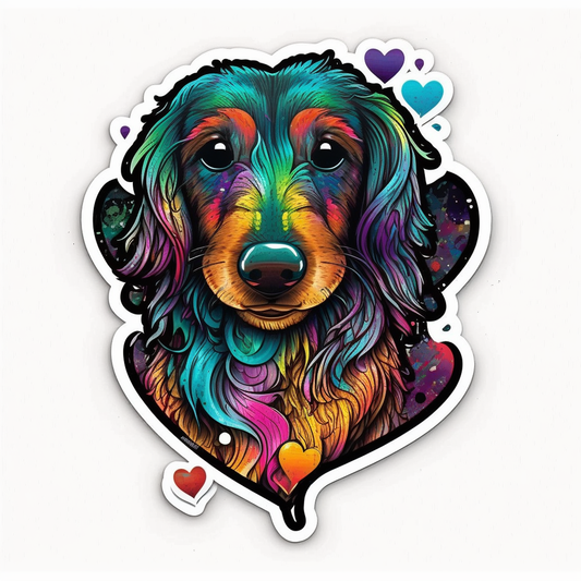 Dachshund Dog Vinyl Decal Sticker for Car, Laptop, Tumbler and more # 002841