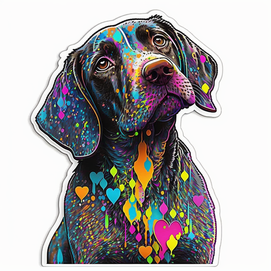 Dog Vinyl Decal Sticker for Car, Laptop, Tumbler and more # 002497-4" x 4"