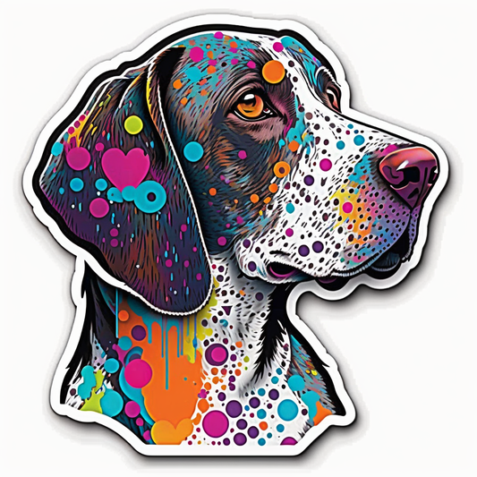 Dog Vinyl Decal Sticker for Car, Laptop, Tumbler and more # 002640-4" x 4"