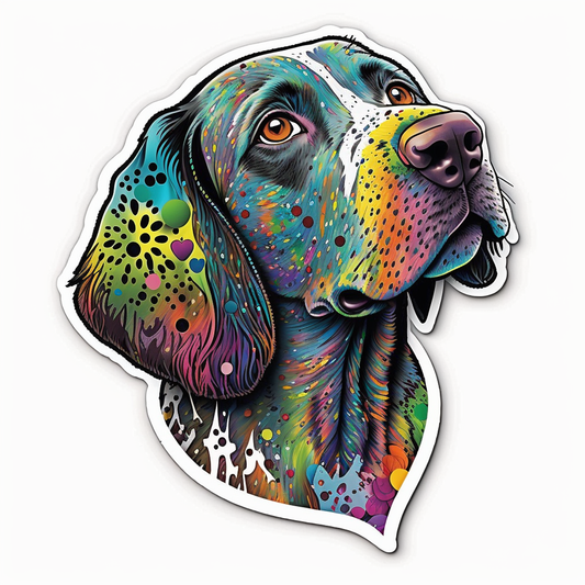 German Shorthair Pointer Dog Vinyl Decal Sticker for Car, Laptop, Tumbler and more # 1634-4" x 4"