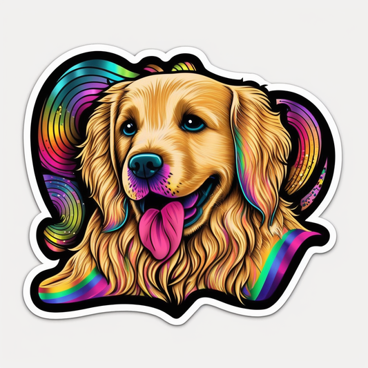 Golden Retriever Vinyl Decal Sticker for Car, Laptop, Tumbler and more # 1664