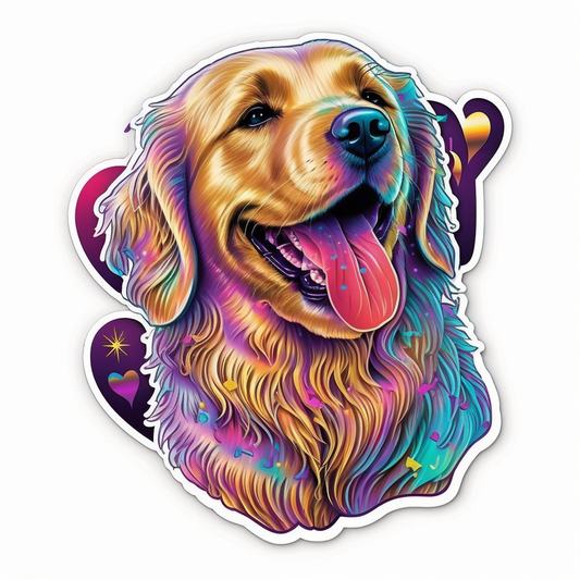 Golden Retriever Vinyl Decal Sticker for Car, Laptop, Tumbler and more # 1661