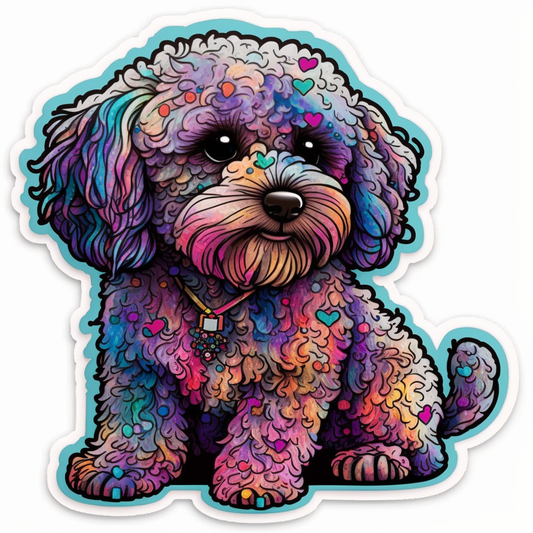 Poodle Dog Vinyl Decal Sticker for Car, Laptop, Tumbler and more # 1676