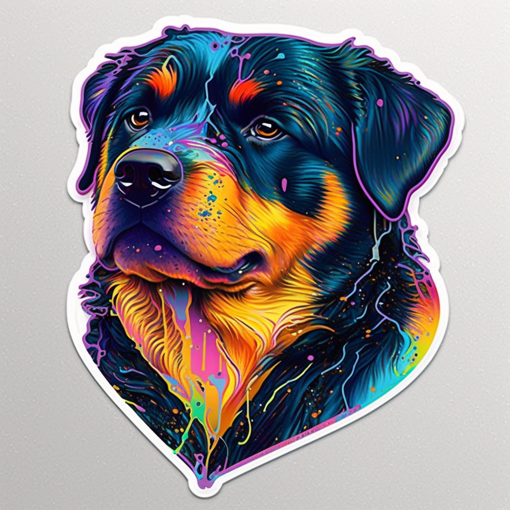 Rottweiler Dog Vinyl Decal Sticker for Car, Laptop, Tumbler and more # 002516