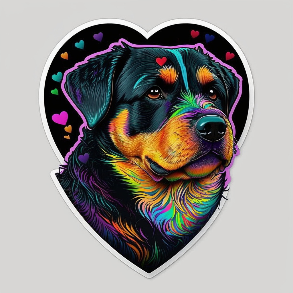 Rottweiler Dog Vinyl Decal Sticker for Car, Laptop, Tumbler and more # 1750