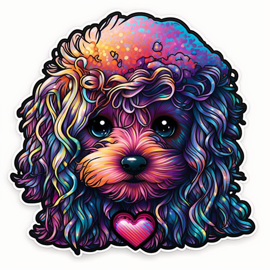 Poodle dog Vinyl Decal Sticker for Car, Laptop, Tumbler and more # 1738